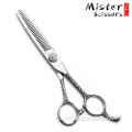 Damaskus Pattern Professional Hair Thinning Barber Scissors